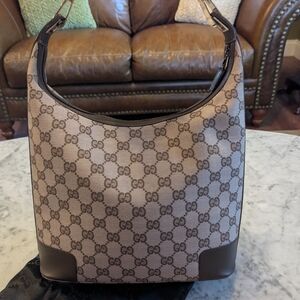 Gucci Brown Monogram Shoulder Bag